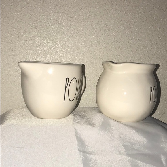 Rae Dunn Cream and Sugar Set “Pour” - Picture 2 of 6